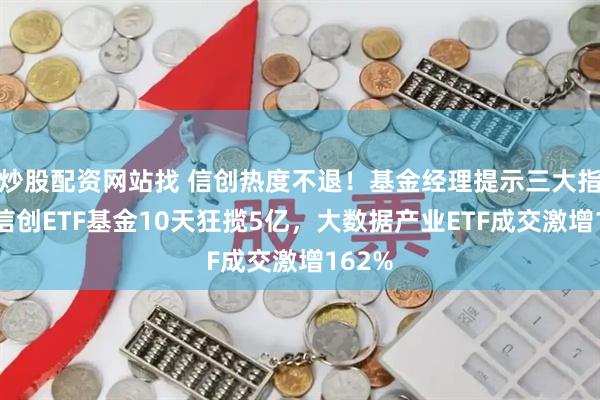 炒股配资网站找 信创热度不退！基金经理提示三大指征！信创ETF基金10天狂揽5亿，大数据产业ETF成交激增162%
